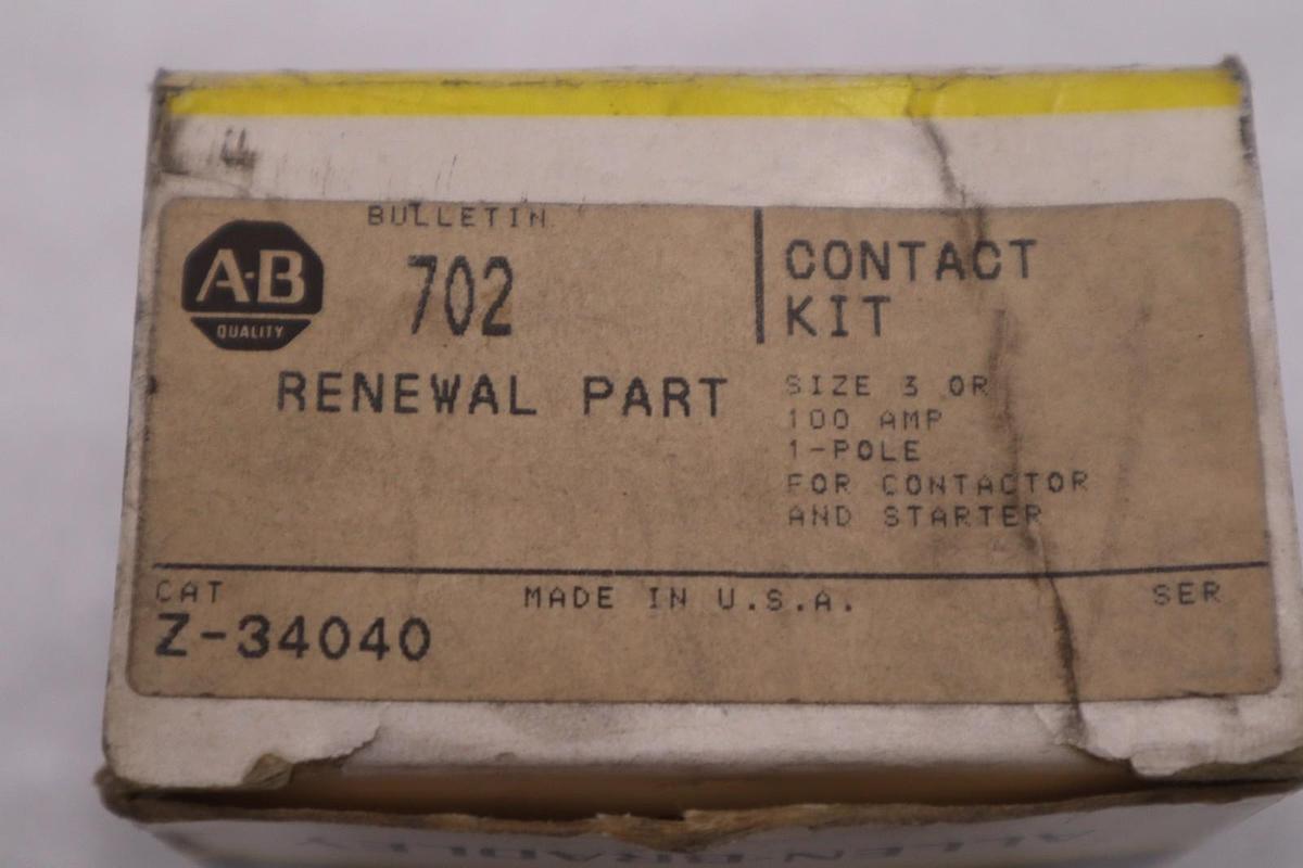 Used NEW OPEN BOX AB ALLEN BRADLEY Z-34040 SPARE PARTS KIT STK K3983CC