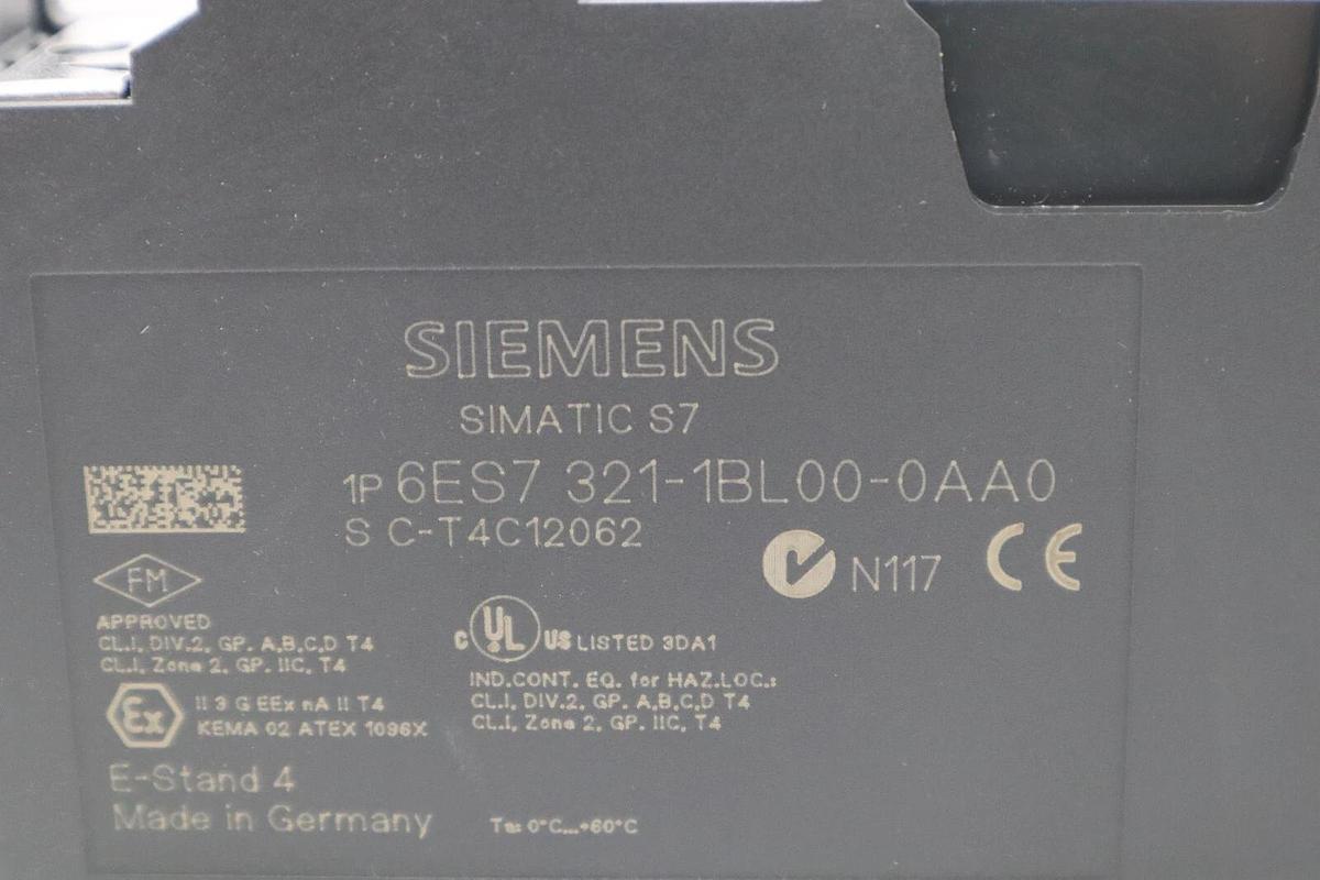 Used Siemens 6ES7 321-1BL00-0AA0 Simatic 7 SM321 Module STOCK K-3926