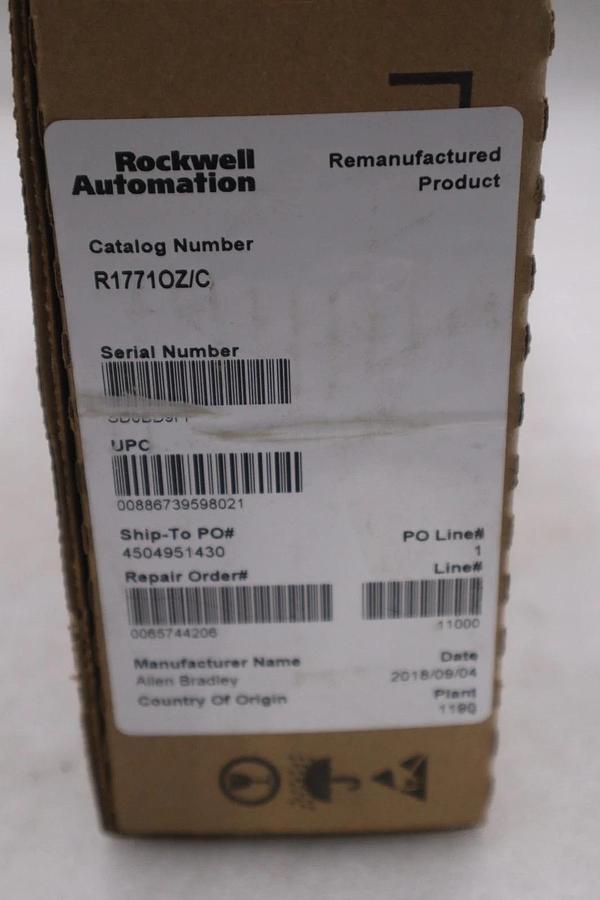 Refurbished ALLEN BRADLEY 1771-OZ PLC MODULE - ROCKWELL REMANUFACTURED - STOCK GF870