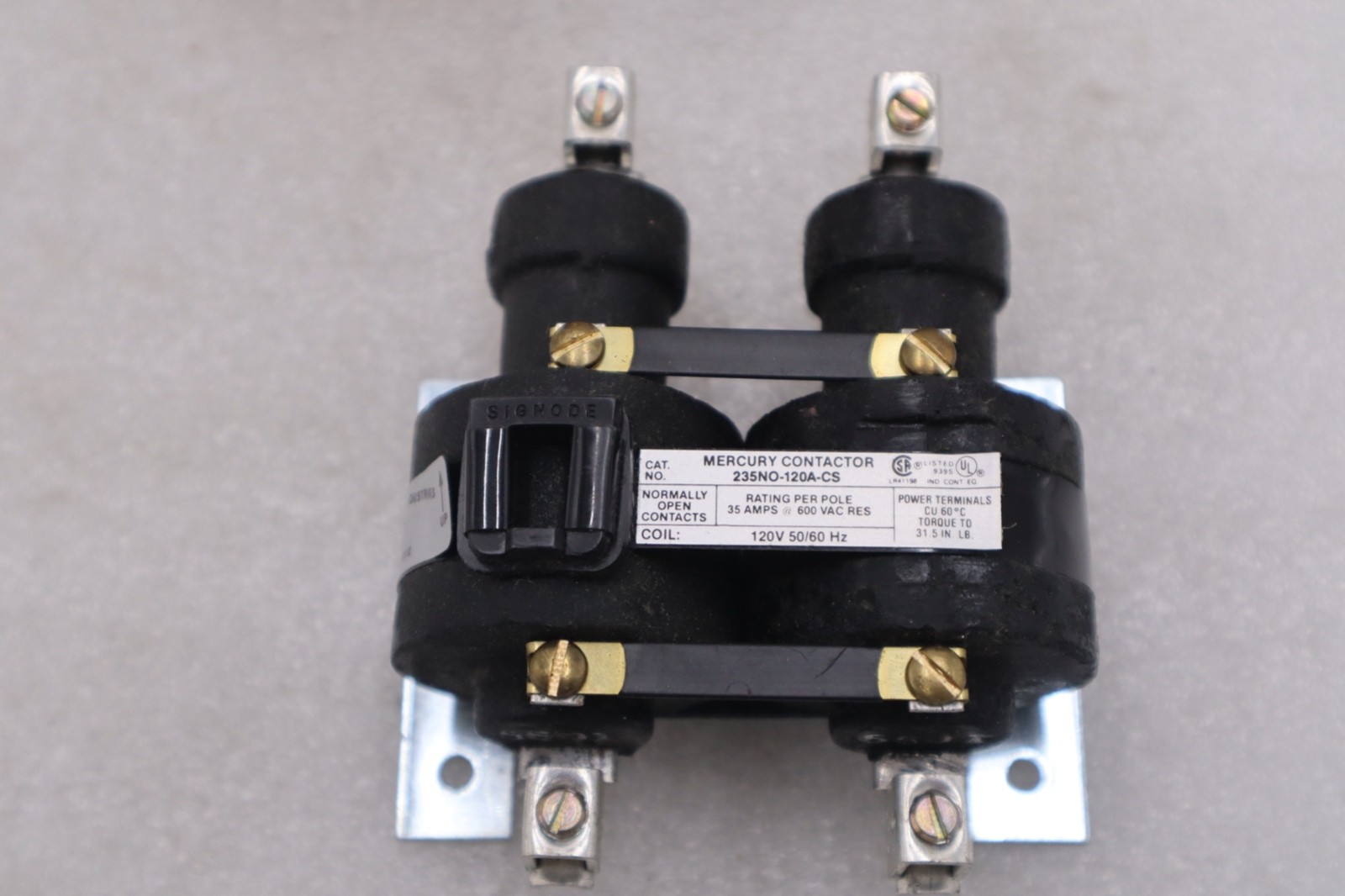 Used MERCURY CONTACTOR 235NO-120A-CS STOCK #L-232B