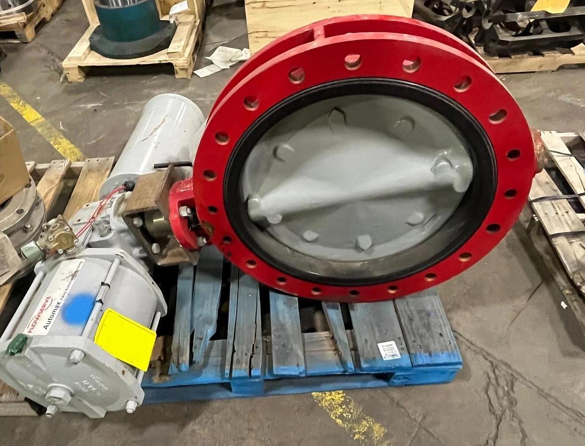 Used 24" FLOWSERVE AUTOMAX PNEUMATIC KNIFE GATE VALVE RG212SR7SN0GE00