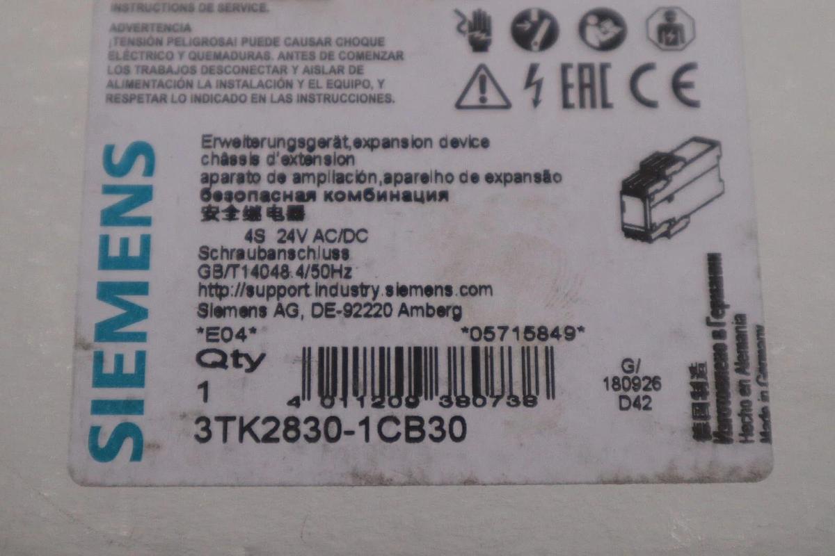 3TK2830-1CB30  Brand New SIEMENS safety relay 3TK2830-1CB30 STOCK G373A