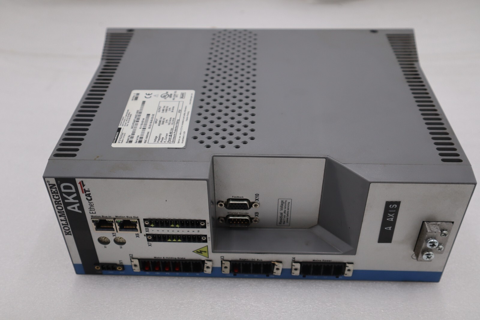 Used KOLLMORGEN AKD-P02407-NAEC-0000 AC Servo Drive Rev C STOCK 512-B