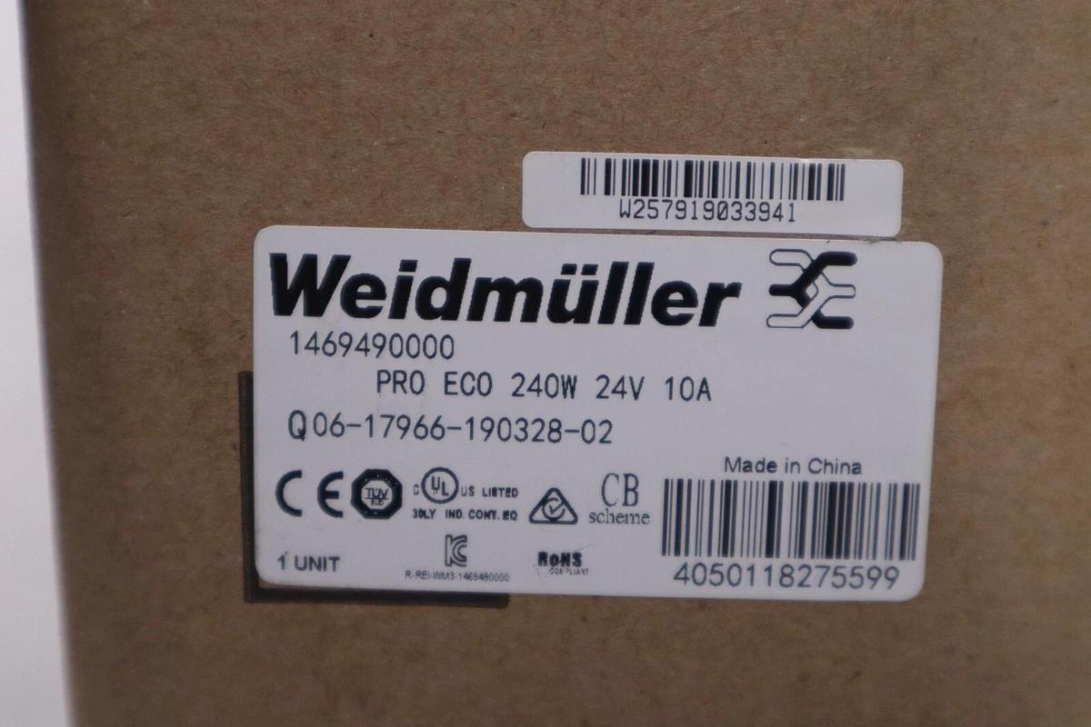 Used NEW WEIDMULLER Q06-17966-190328-02 PRO ECO 240W 24V 10A STOCK G104A