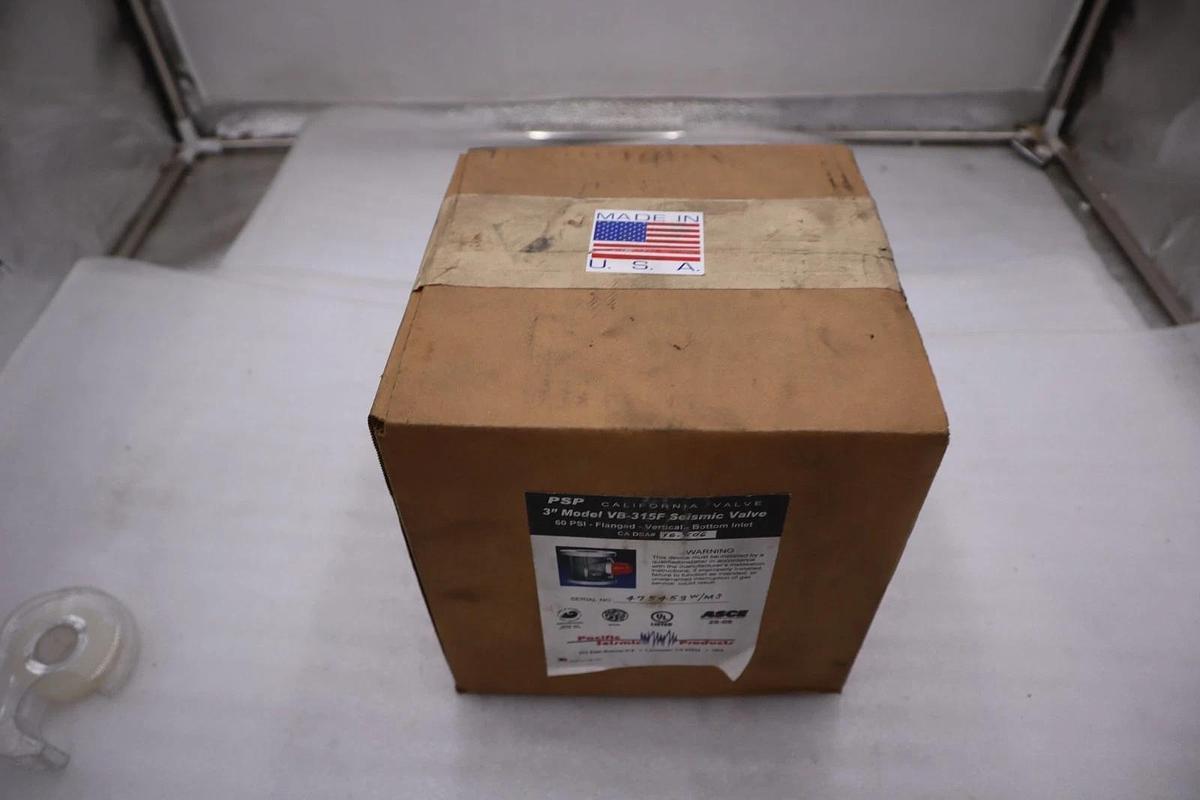 NEW Pacific Seismic Products Earthquake Gas Shutoff Valve MPN 315F 3" STK 1708CC