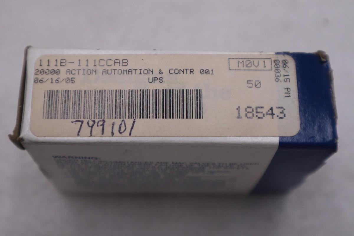 MAC VALVES INC 111B-111CCAB / 111B111CCAB - NEW IN BOX - STOCK K1633A