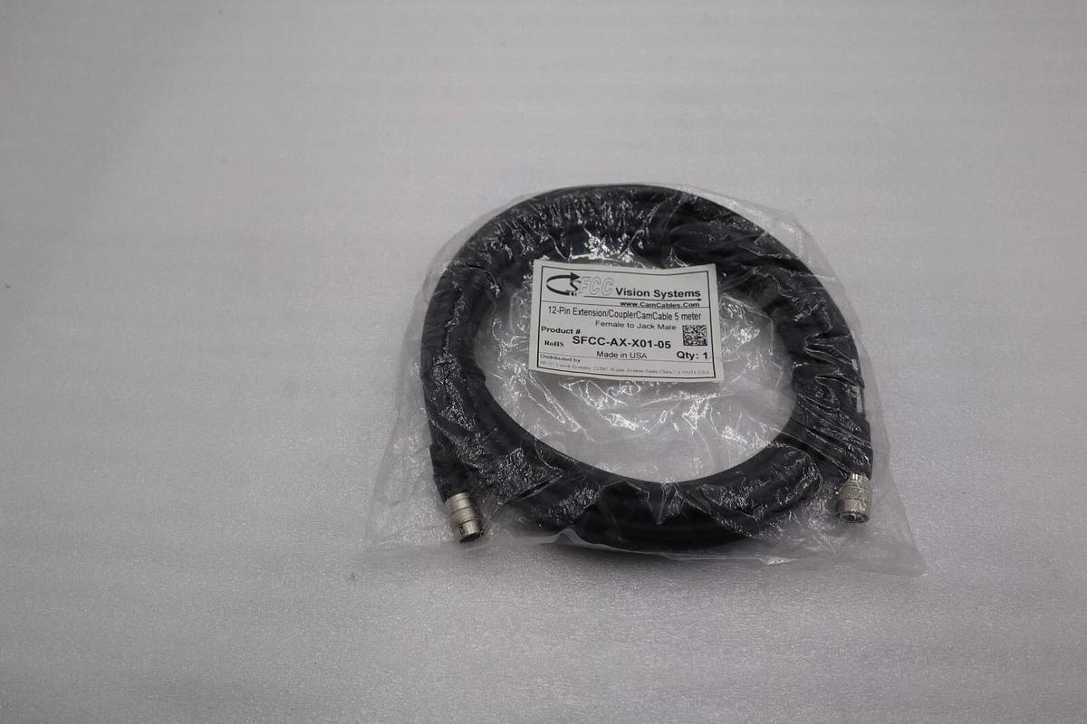 Used SFFC Vision Systems SFCC-AX-X01-05 Cable Style Female to Male Jack STOCK L-192-C