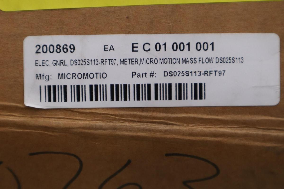 EMERSON DS025S113 / DS025S113-RFT97 MICRO MOTION MASS FLOW NEW SYSTEM STOCK G373