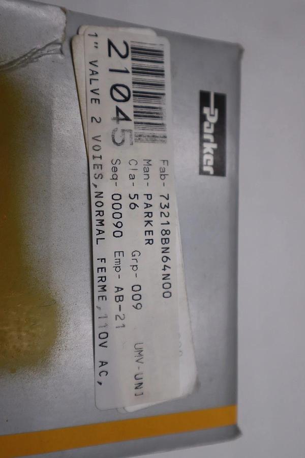 NEW OPEN BOX Parker 73218BN64N00 Valve STOCK GF428A