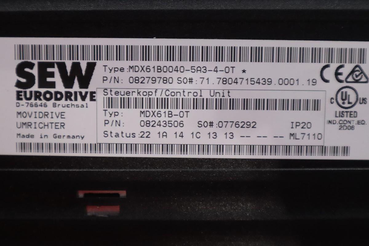 Used SEW EURODRIVE MDX61B0040-5A3-4-0T Drive STOCK H-772C