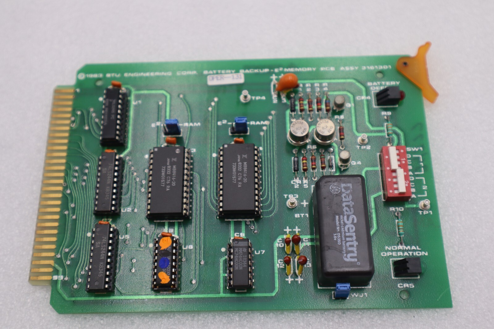 Used BRUCE 3161301 BATTERY BACKUP E2 MEMORY PCB ASSY STOCK #2822
