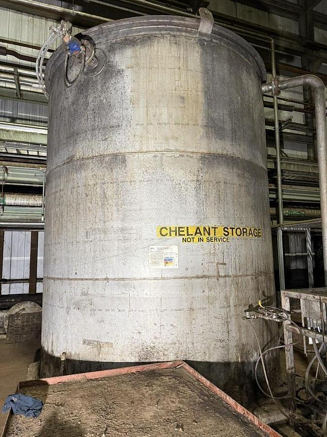 Used 7,000 GALLON ALLOY FABRICATORS INC. 10' DIA. X 12' HIGH 316L S/S TANK