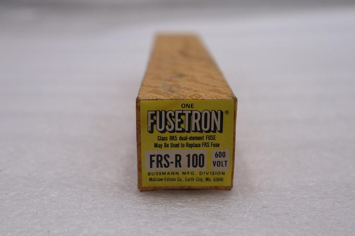 Used NEW OPEN BOX FRS-R-100 100 Amp Fusetron Time-Delay Fuse, 600V STOCK K-2797