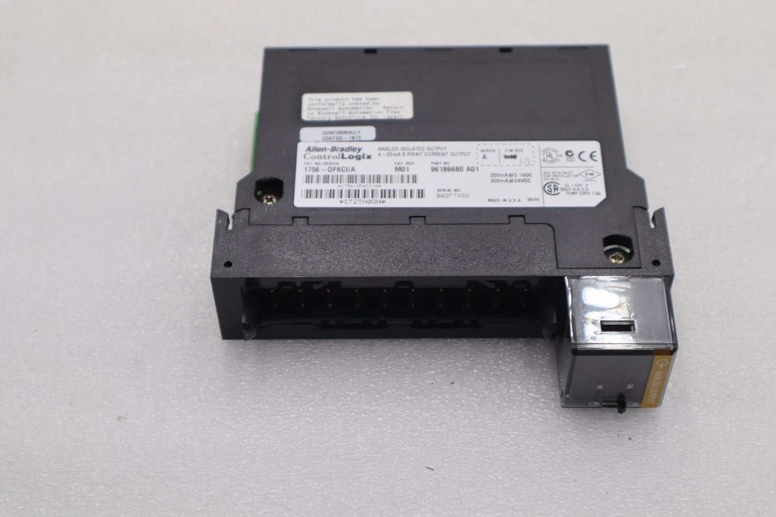 NEW OPEN BOX ALLEN BRADLEY CONTROL LOGIX 1756-0F6CI A / SER. A STOCK L-711