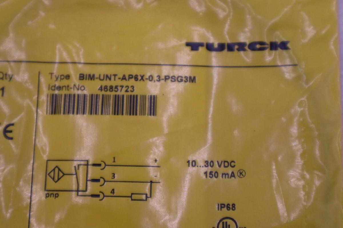 New OPEN BOX TURCK BIM-UNT-AP6X-0,3-PSG3M 4685723 Magnetic Switch STOCK G985A