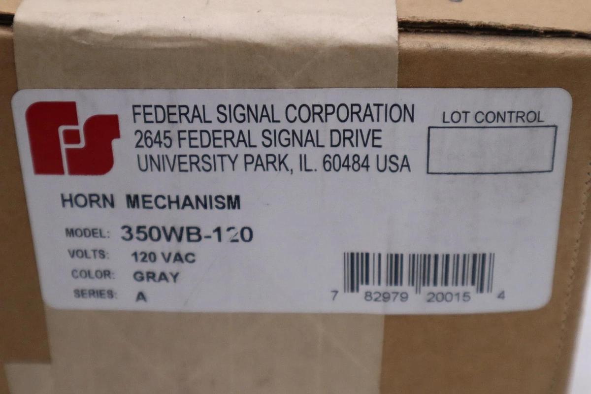 Used FEDERAL SIGNAL 350WB-120 / 350WB120 (BRAND NEW) HORN MECHANISM STOCK 3842CC