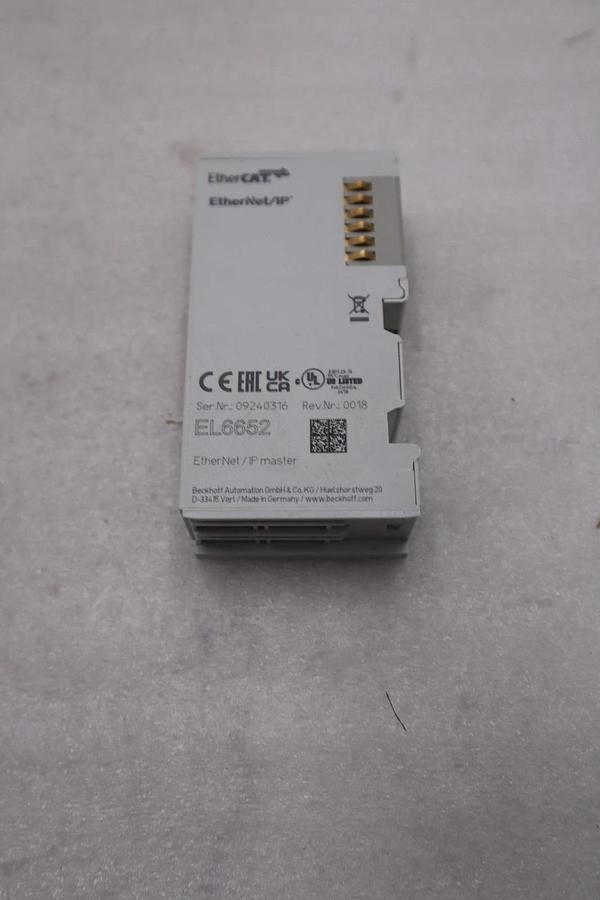 NEW OPEN BOX BECKHOFF EL6652 ETHERNET SWITCH STK 4025B