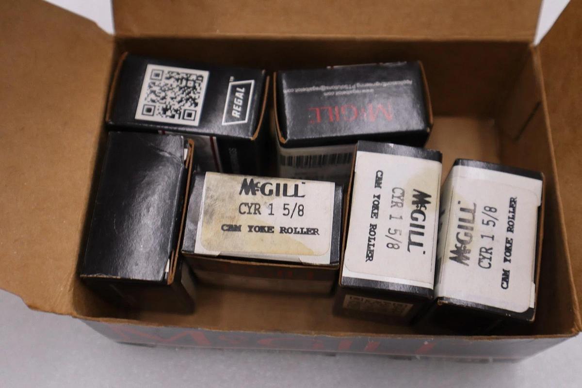 Used NEW MCGILL CYR 1 5/8 S CAM YOKE Roller BOX OF SIX STK H930A