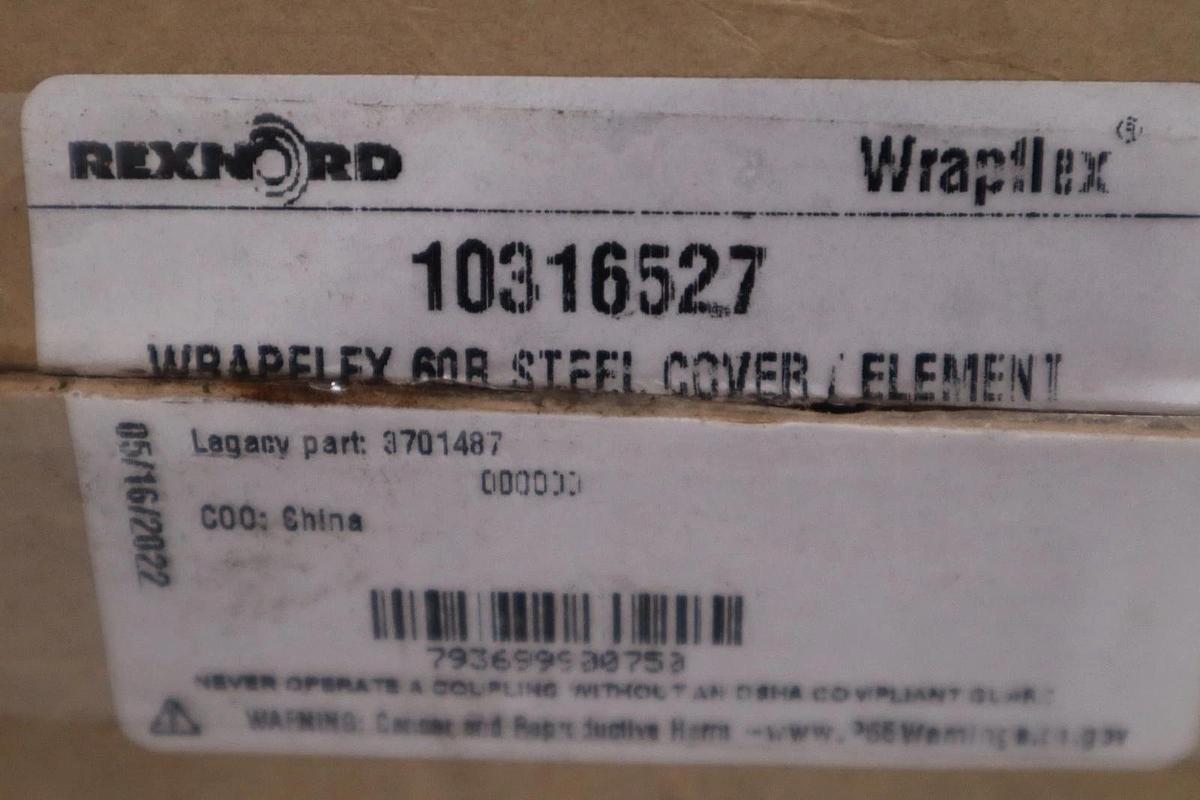NEW WRAPFLEX 60R STEEL COVER / ELEMENT 10316527 60R STOCK GF-1313