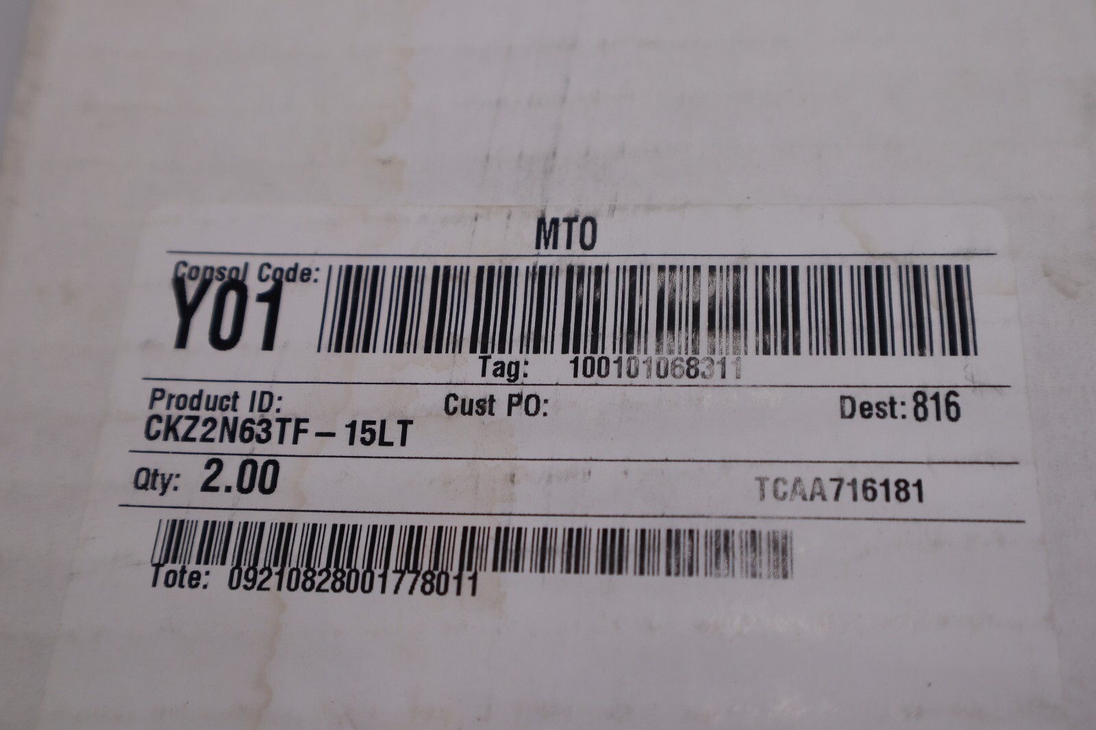SMC CKZ2N63TF-15LT / CKZ2N63TF15LT (BRAND NEW) 5 UNITS AVAILABLE STOCK S-346