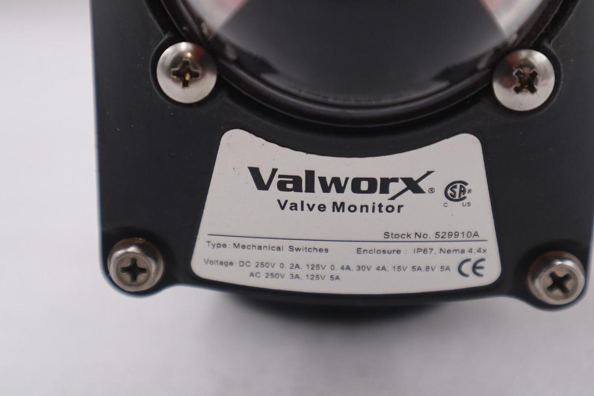 Used VALWORX 530175 AP075 PNEUMATIC ACTUATOR W/ 529102A SOLENOID 529910A VALVE #007-A