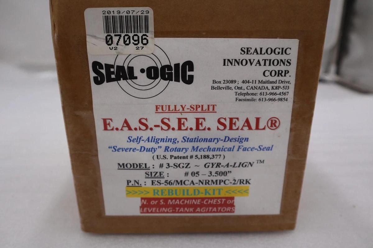 Used NEW Sealogic Innovations MODEL 3-SGZ SIZE 05-3.500" PN. ES-56/MCA-NRMPC-2/RK KIT