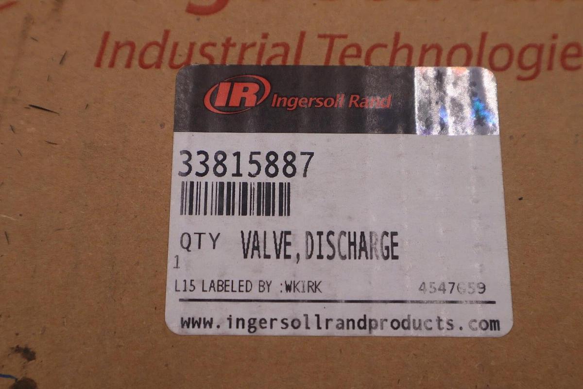 Used NEW INGERSOLL RAND 33815887 DISCHARGE VALVE STOCK 2499