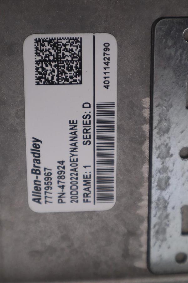 Used New 2020 Allen Bradley PowerFlex 700S VFD 20DD022A0EYNANANE 15HP STOCK 2146-A