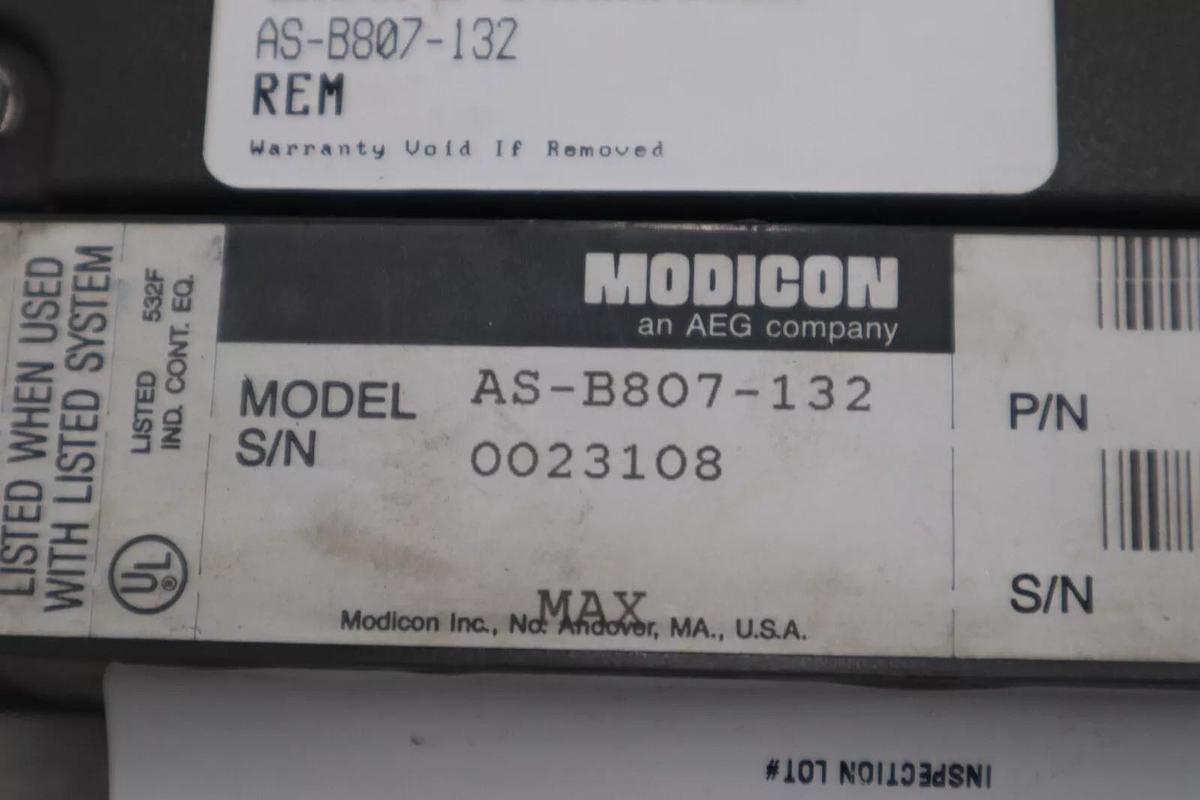 Used AEG Modicon Input Module AS-B807-132 120VAC STOCK 340-C