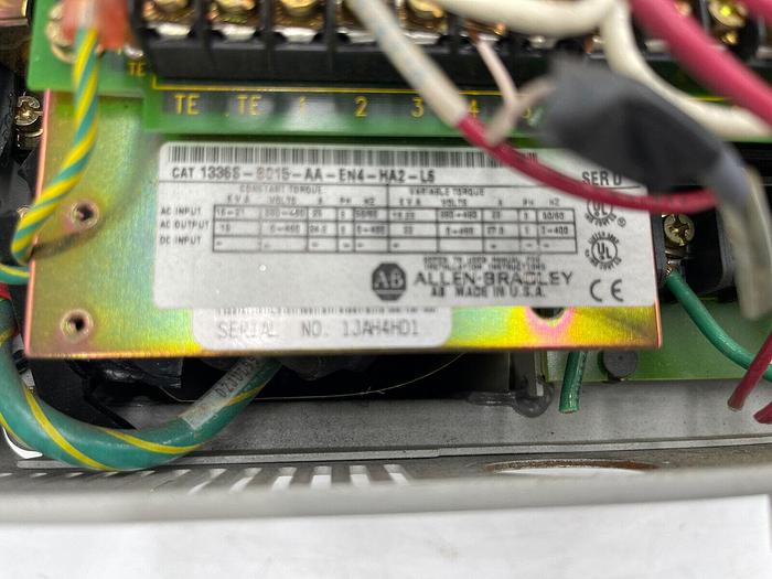Used Allen-Bradley AC Drive, 1336S-B010-AA-EN4-HA2-L6 Series D USED S-24
