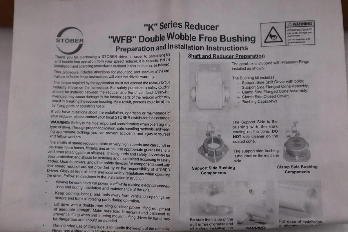 Used STOBER DRIVES INC WFB6-200 Mechanical Power Transmission NEW IN BOX SET #H331