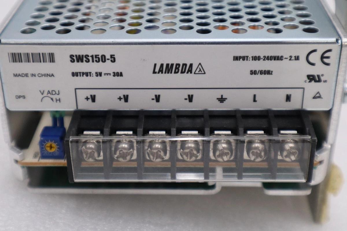 NEW LAMBDA SWS150-5 POWER SUPPLY 100-240VAC 2.1A INPUT 5VDC 30AMP STOCK H1391