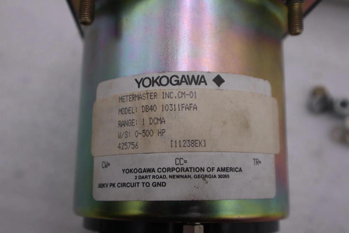 Used YOKOGAWA 10311FAFA DB40 METERMASTER RANGE 1 DCMA - STOCK 3721CC