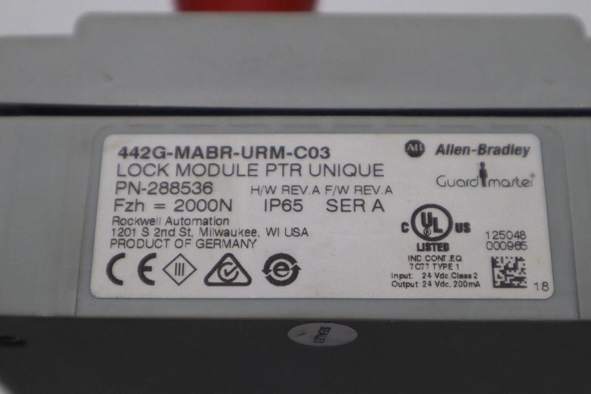 Used Allen Bradley 442G-MABR-URM-C03 Lock Module 442G SERIES ACCESS BOX STOCK K-1552C