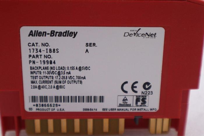 Used ALLEN BRADLEY 1734-IB8S / 1734IB8S (USED TESTED) 2 AVAILABLE SER A #K-3940