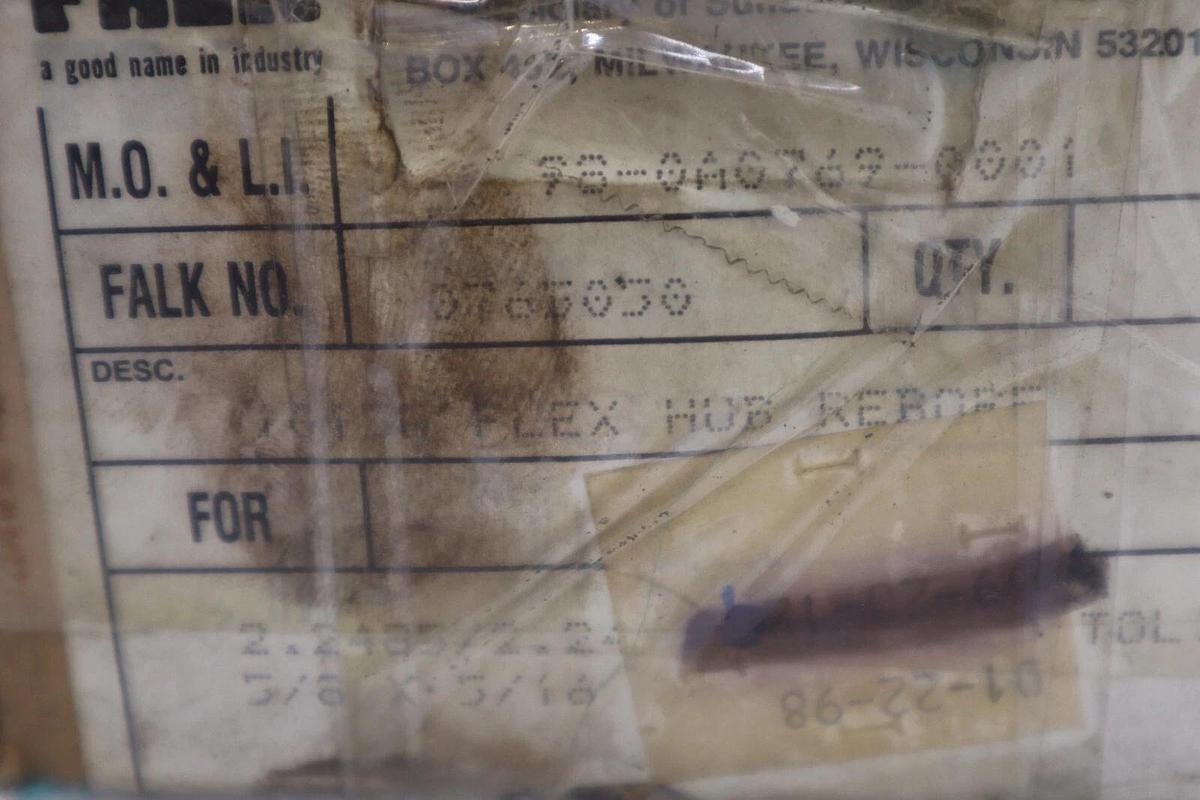 FALK 0765050 1015GL20-1 FLEX HUB 1.74880 / 1.7490 BORE 1/2 X 1/4 STOCK B-1092