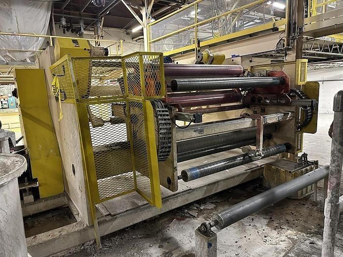 Used 63" BLACK CLAWSON TURRET UNWIND 48" DIAMETERS WITH AUTOMATIC SPLICER