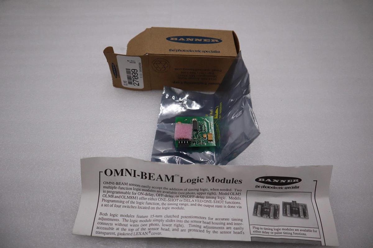 Used NEW OPEN BOX Banner OLM8 Omni-Beam Logic Module 27099 STK H1391A