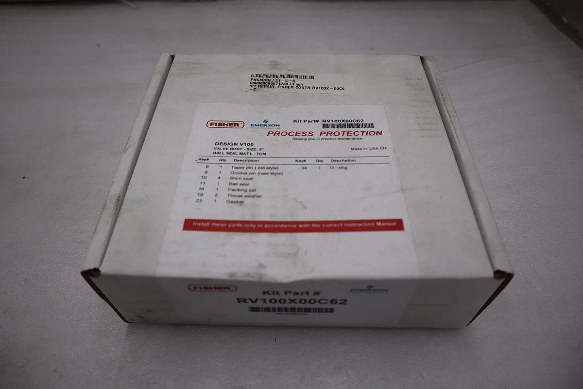 Used Fisher RV100X00C62 REPAIR KIT,  COMPOSITION SEAT, 6"  V100 - STOCK GF165A