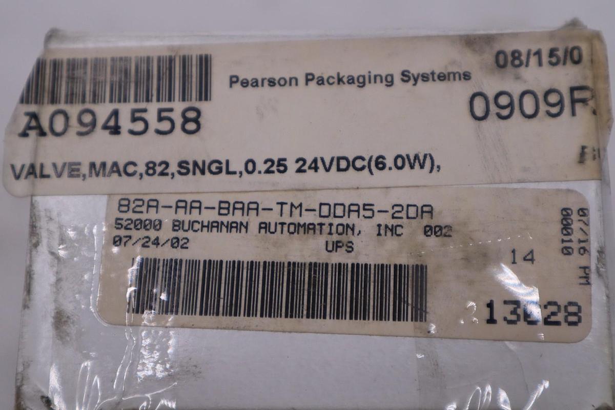 NEW MAC VALVES 82A-AA-BAA-TM-DDA5-2DA SOLENOID VALVE 82 SERIES 4-WAY STK H800A
