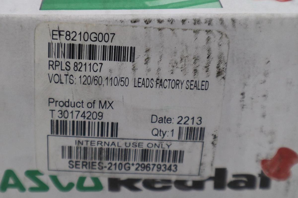 Used NEW REDHAT EF8210G007 Solenoid Valve Brass NC Air Inert Gas STOCK G553