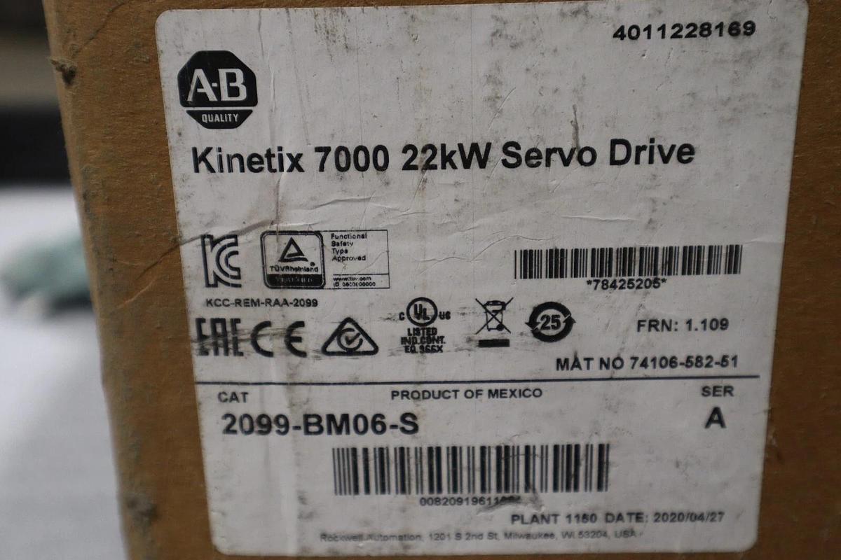 Used ALLEN BRADLEY 2099-BM06-S / 2099BM06S NEW IN BOX KINETIX 7000 SERVO DRIVE #S-415