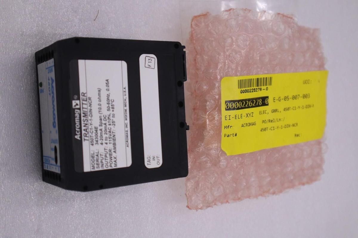 Used ACROMAG 450T-C1-Y-1-DIN-NCR / 450TC1Y1DINNCR (NEW) STOCK G567A
