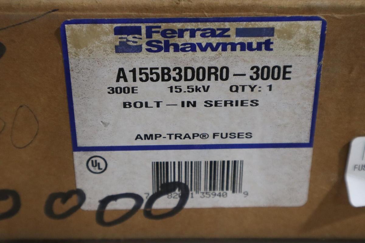 Used Mersen Ferrraz Shawmut Fuse A155B3D0R0-300E NEW IN BOX STOCK G163
