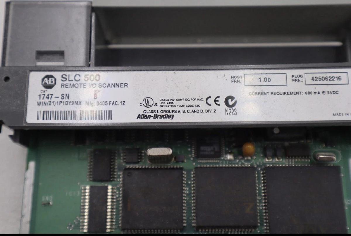 Used Allen Bradley SLC 500 Remote I/O Scanner 1747-SN  L-197