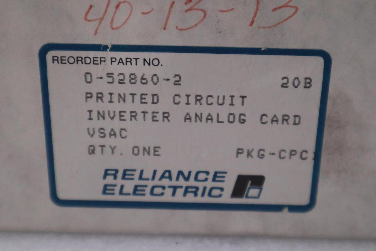 Used NEW IN BOX RELIANCE ELECTRIC 0-52860-2 INVERTER ANALOG CARD STOCK G285
