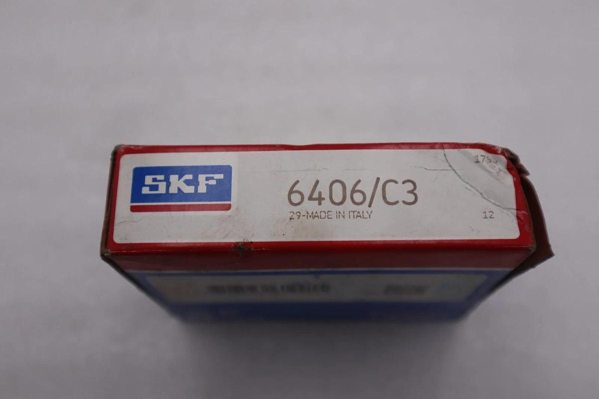 Used LOT OF 2 -- NEW SKF 6406/C3 Deep Groove Ball Bearing STK L218CC