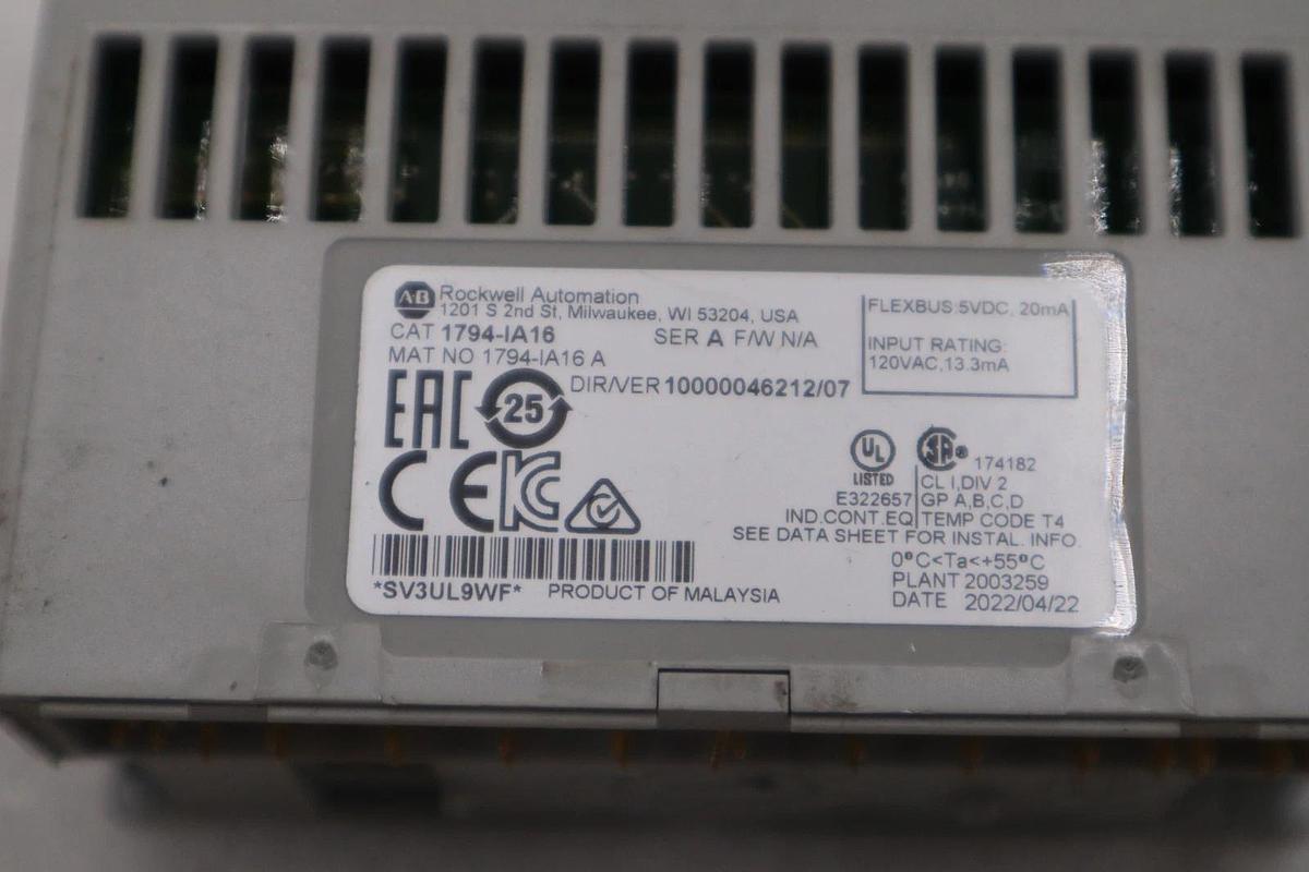 NEW OPEN BOX AB Allen Bradley 1794-IA16  Input Module  1794-IA16 STOCK K2108CC