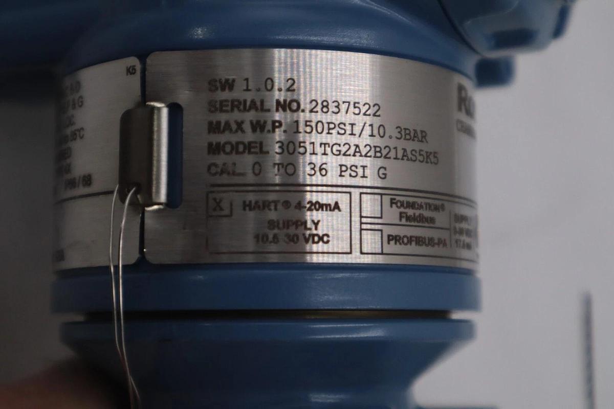 Used ROSEMOUNT 3051T / 3051TG2A2B21AS5K5 NEW TRANSMITTER W/ C30612-2126-0000 #G379A