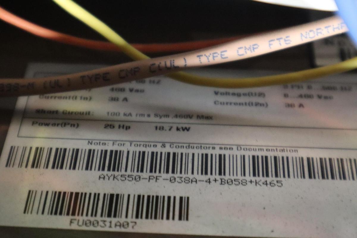 Used Johnson Controls AYK 550 Air Modulator Panel AYK550-PF-038A-4+B058+K465 #HP153